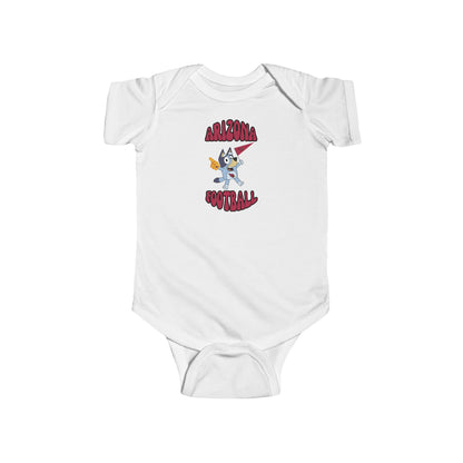 Infant Bluey Design Arizona Cardinals Football -Inspired Bodysuit