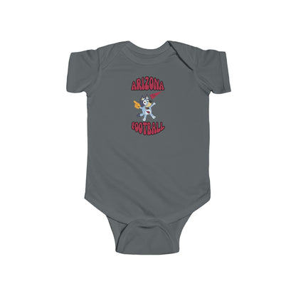 Infant Bluey Design Arizona Cardinals Football -Inspired Bodysuit