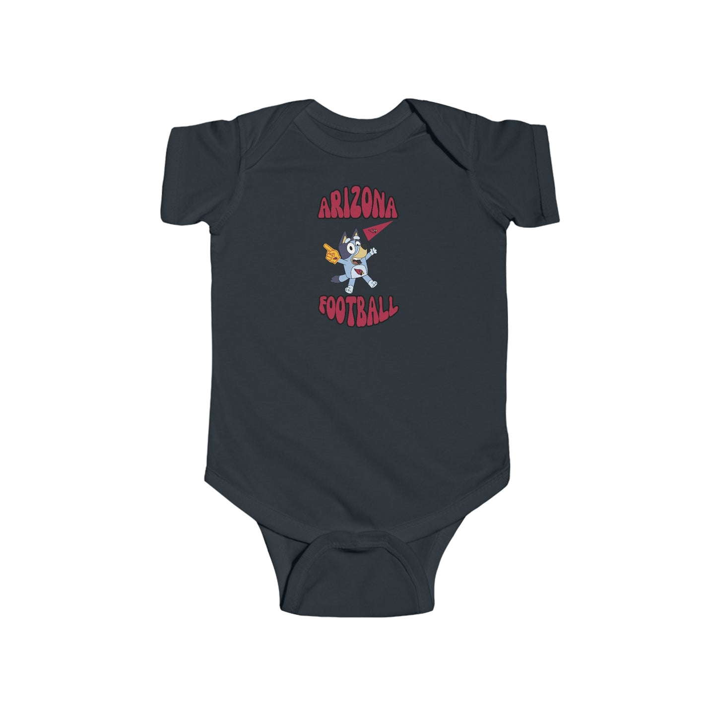 Infant Bluey Design Arizona Cardinals Football -Inspired Bodysuit