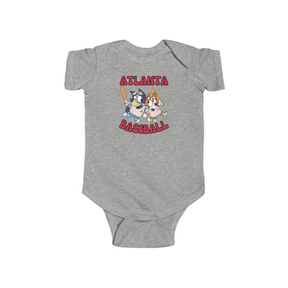 Toddler Bluey Design Atlanta Braves - Inspired Bodysuit