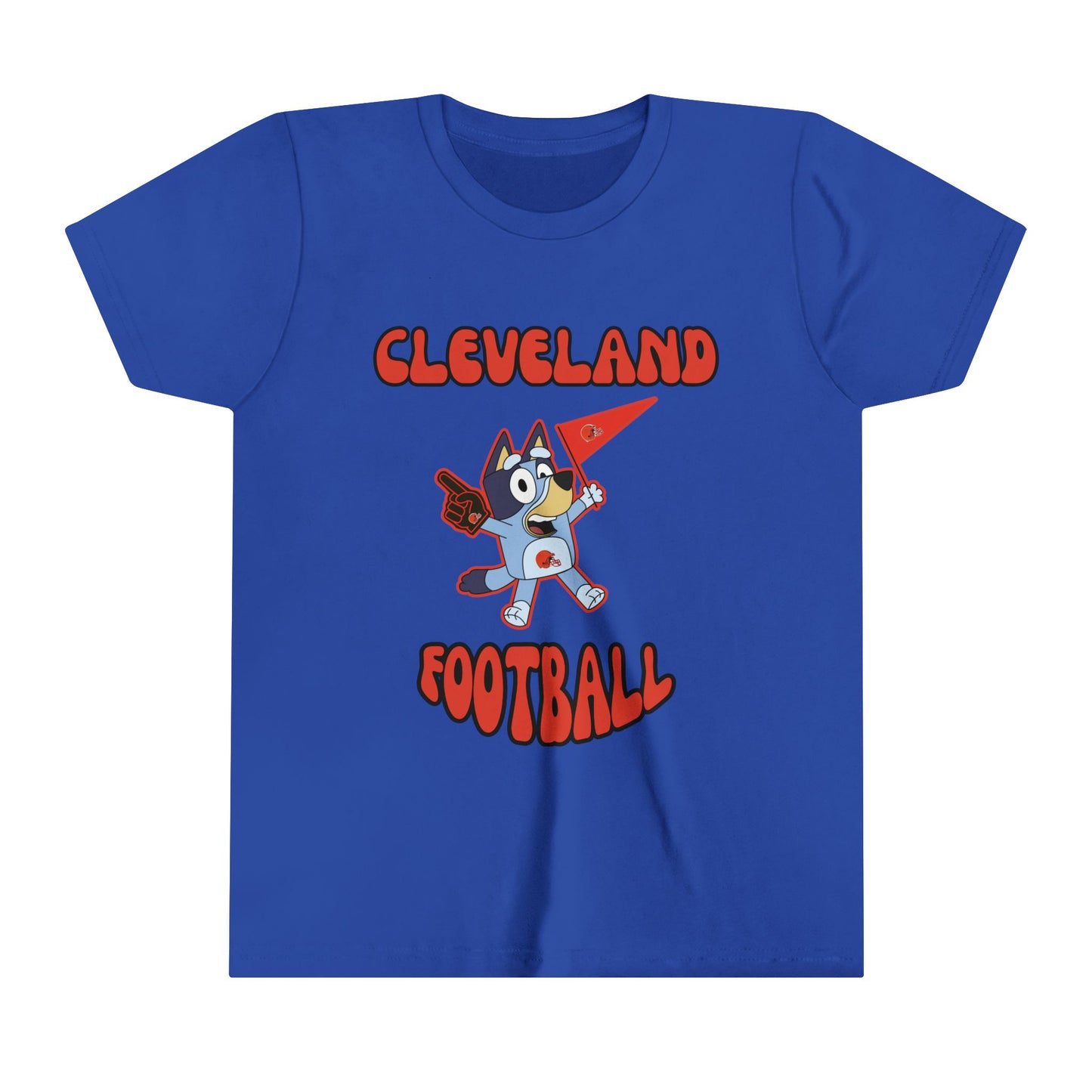 Youth Bluey Design Cleveland Browns Football -Inspired T-Shirt