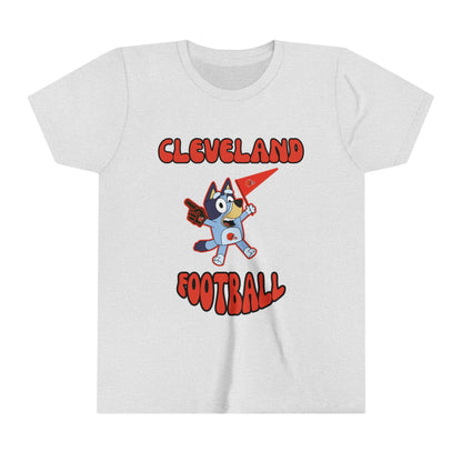 Youth Bluey Design Cleveland Browns Football -Inspired T-Shirt