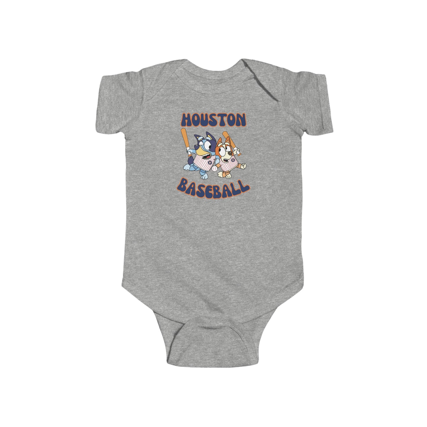 Infant Bluey Design Houston Baseball - Inspired Onesie