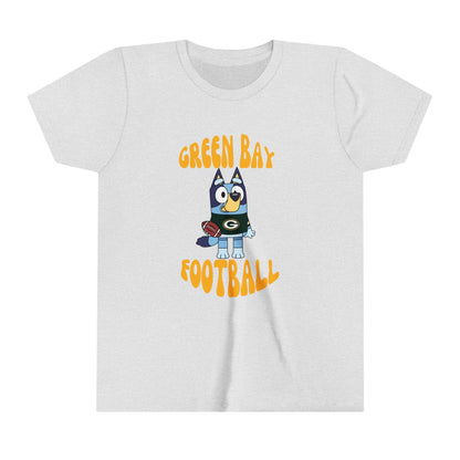 Youth Bluey Design Green Bay Packers Football -Inspired T-Shirt