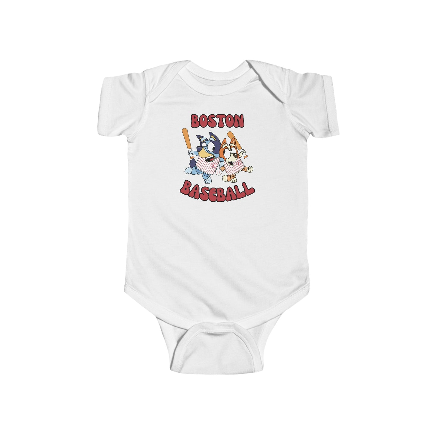 Infant Bluey Design Boston Red Sox - Inspired Bodysuit