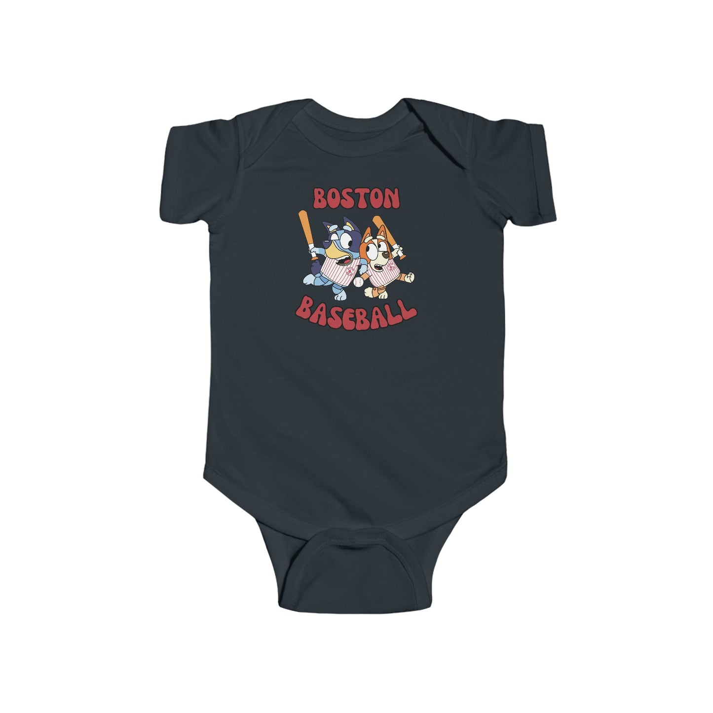 Infant Bluey Design Boston Red Sox - Inspired Bodysuit