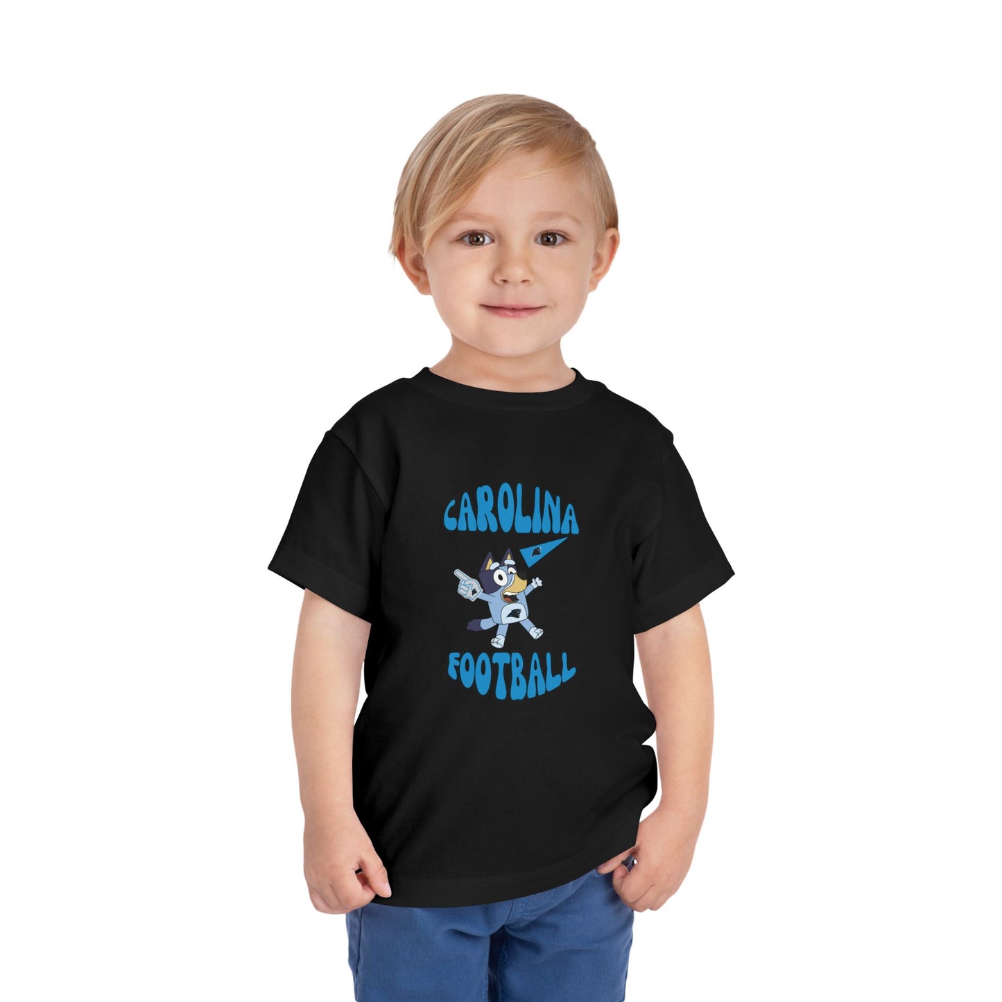 Toddler Bluey Design Carolina Panthers Football  -Inspired T-Shirt