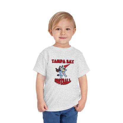 Toddler Bluey Design Tampa Bay Buccaneers Football -Inspired T-Shirt