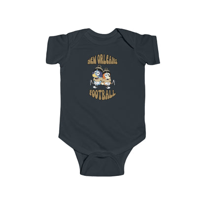 Infant Bluey & Bingo Design Saints Football - Inspired Onesie