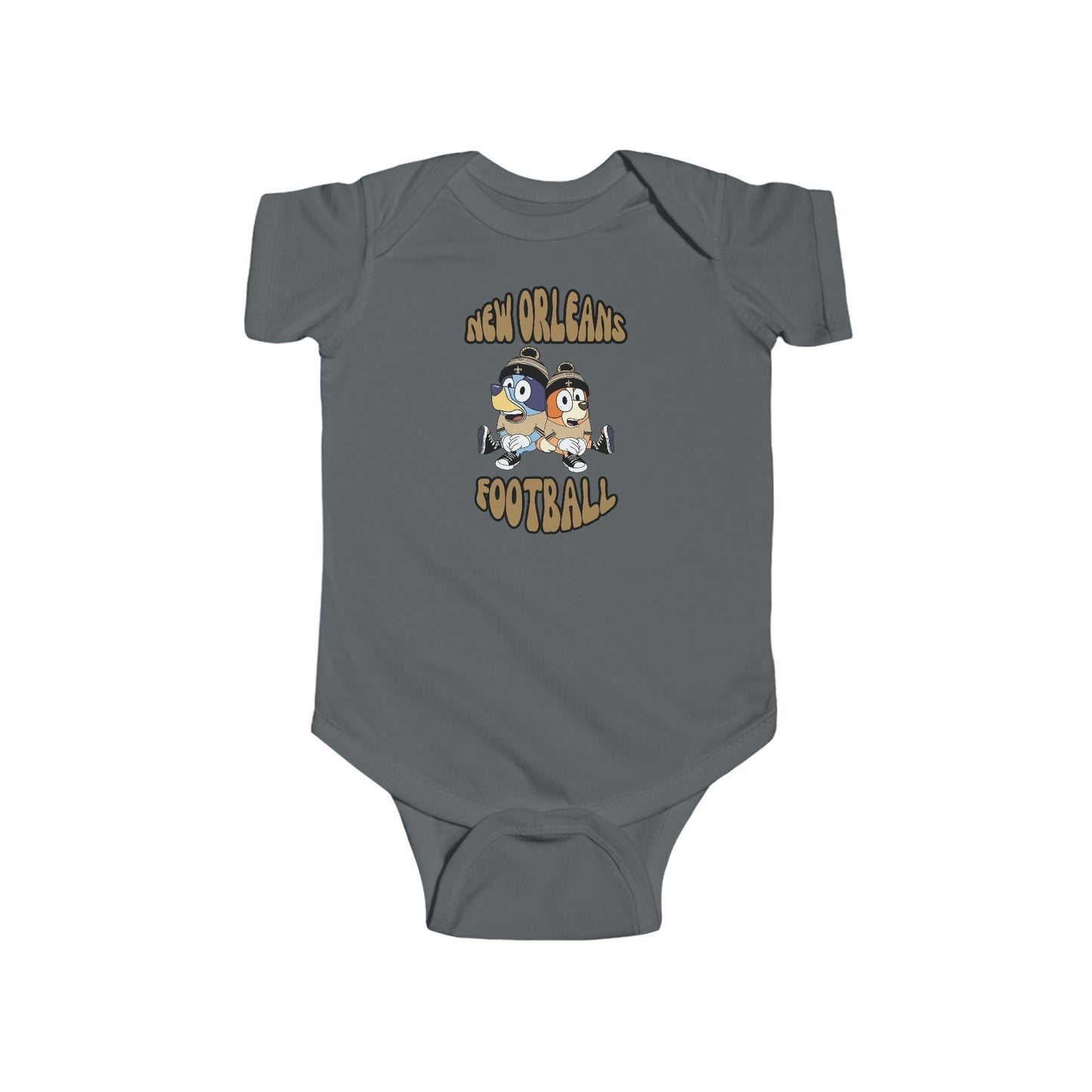 Infant Bluey & Bingo Design Saints Football - Inspired Onesie