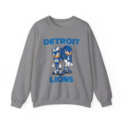 Sonic and Knuckles Jahmyr Gibbs and David Montgomery Detroit Lions Unisex Crewneck Sweatshirt