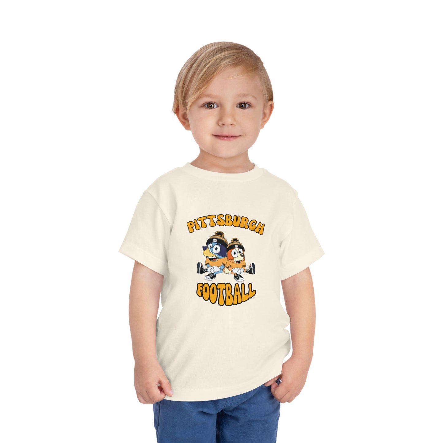 Toddler Bluey & Bingo Design Pittsburgh Steelers Football - Inspired T-Shirt