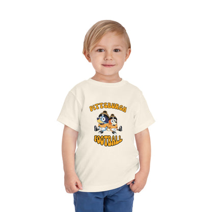 Toddler Bluey & Bingo Design Pittsburgh Steelers Football - Inspired T-Shirt