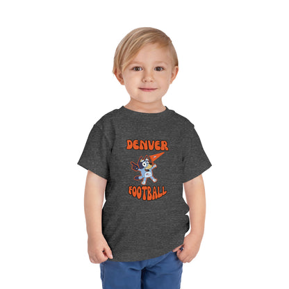 Toddler Bluey Design Denver Broncos Football  -Inspired T-Shirt