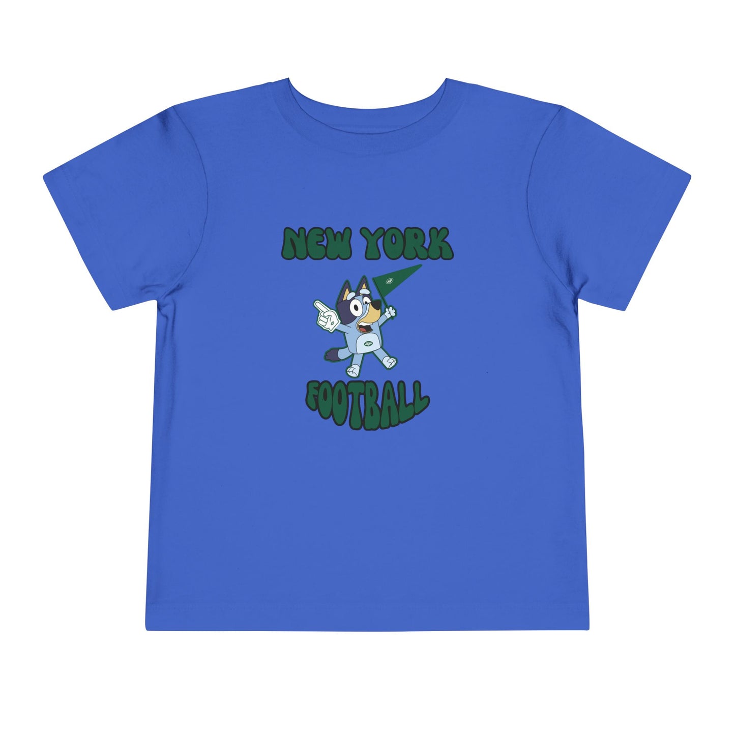 Toddler Bluey Design New York Jets Football -Inspired T-Shirt