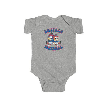 Infant Bluey & Bingo Design Bills Football - Inspired Onesie