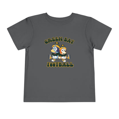 Toddler Bluey & Bingo Design Green Bay Football - Inspired T-Shirt