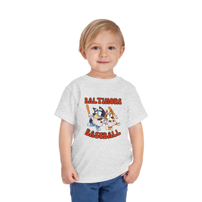 Toddler Bluey Design Baltimore Orioles - Inspired T-Shirt