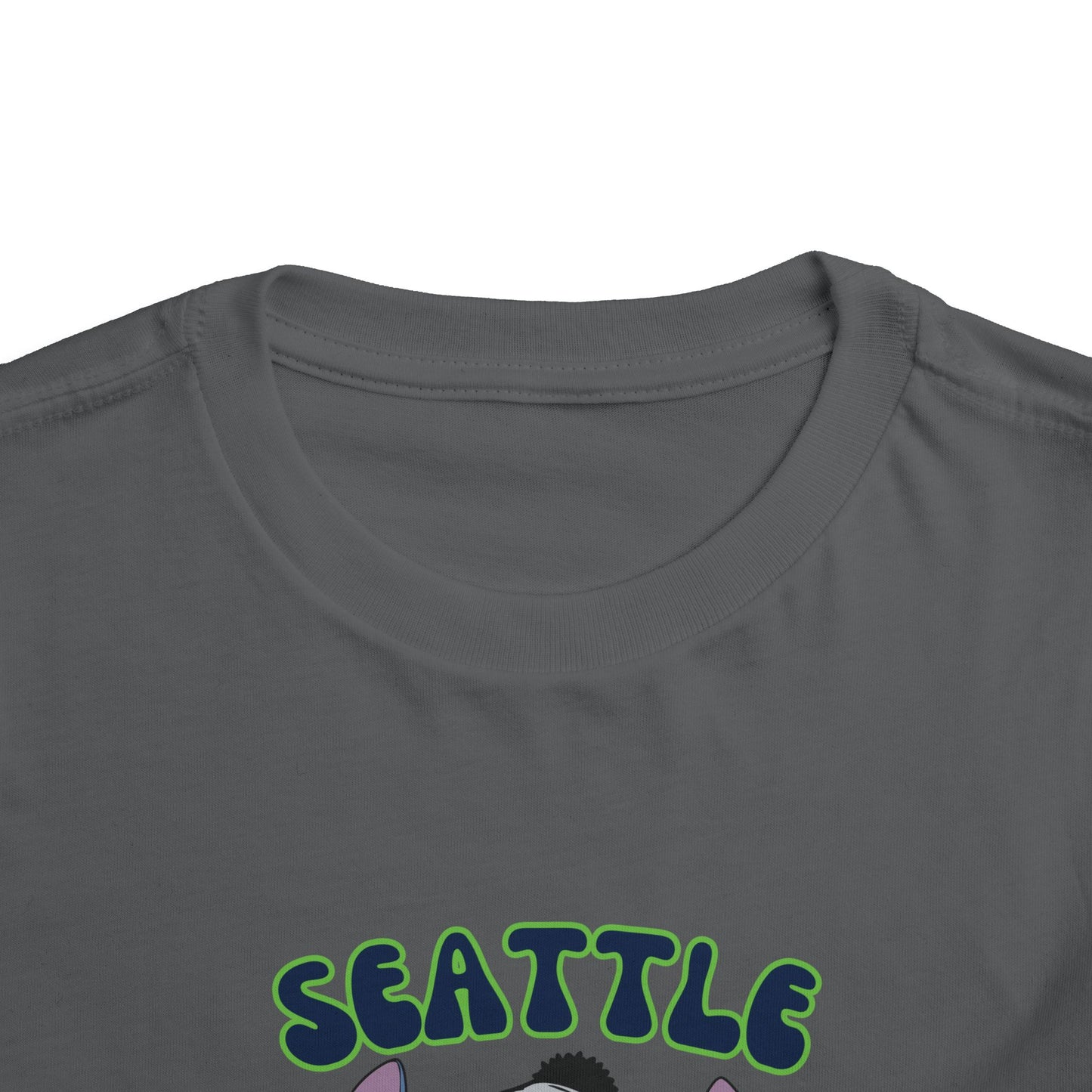 Toddler Stitch Design Seahawks Football - Inspired T-Shirt