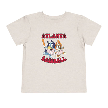 Toddler Bluey Design Atlanta Braves - Inspired T-Shirt