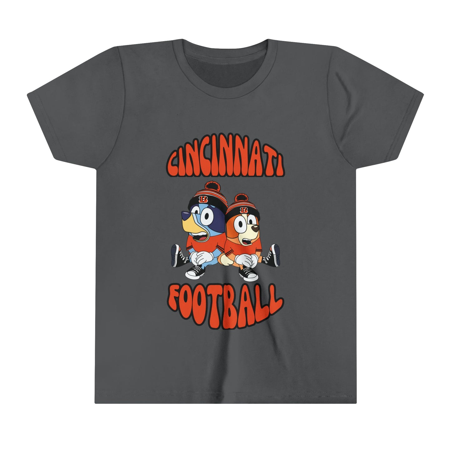 Youth Bluey & Bingo Design Cincinnati Bengals Football - Inspired T-Shirt