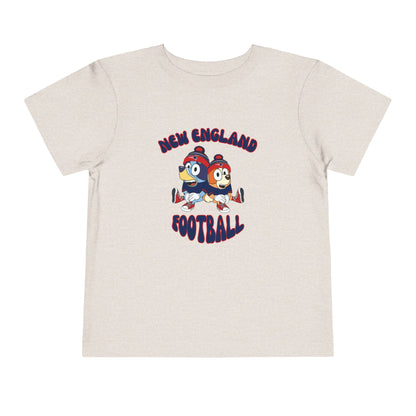 Toddler Bluey & Bingo Design Patriots Football - Inspired T-Shirt