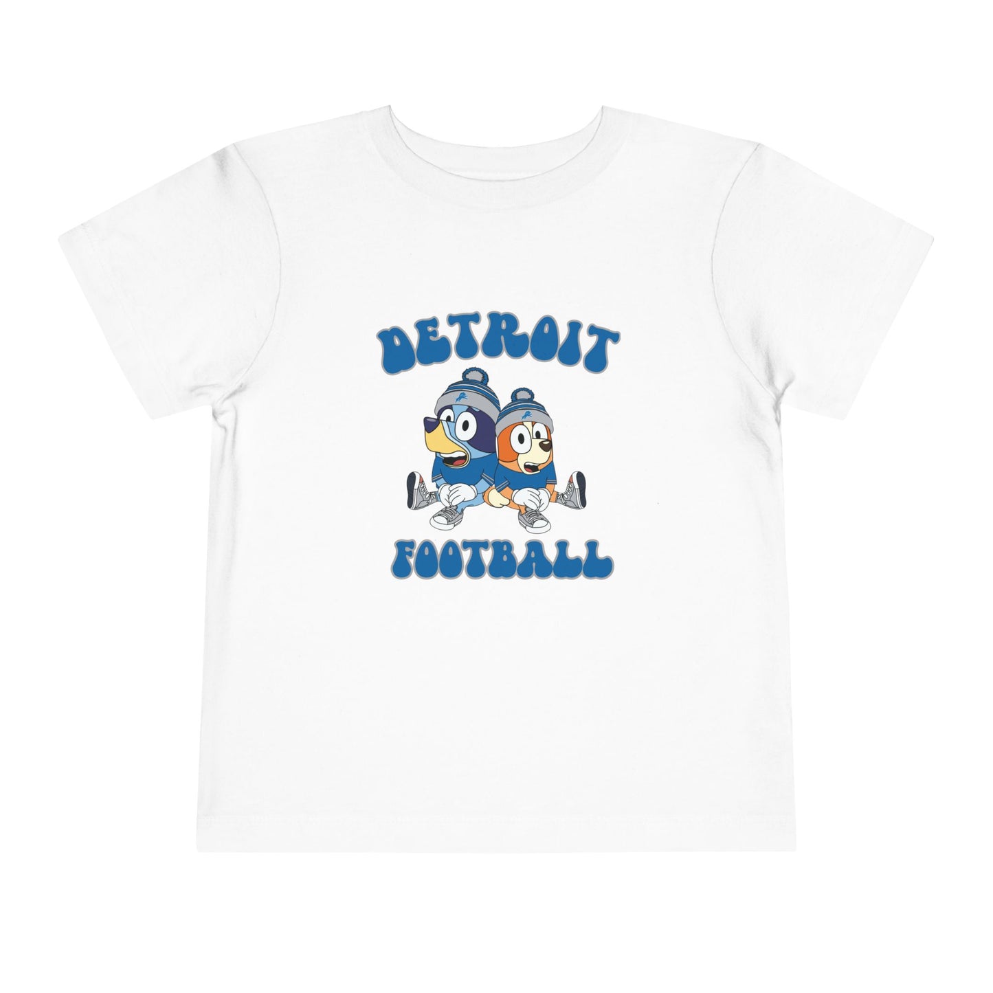 Toddler Bluey & Bingo Design Detroit Lions Football - Inspired T-Shirt