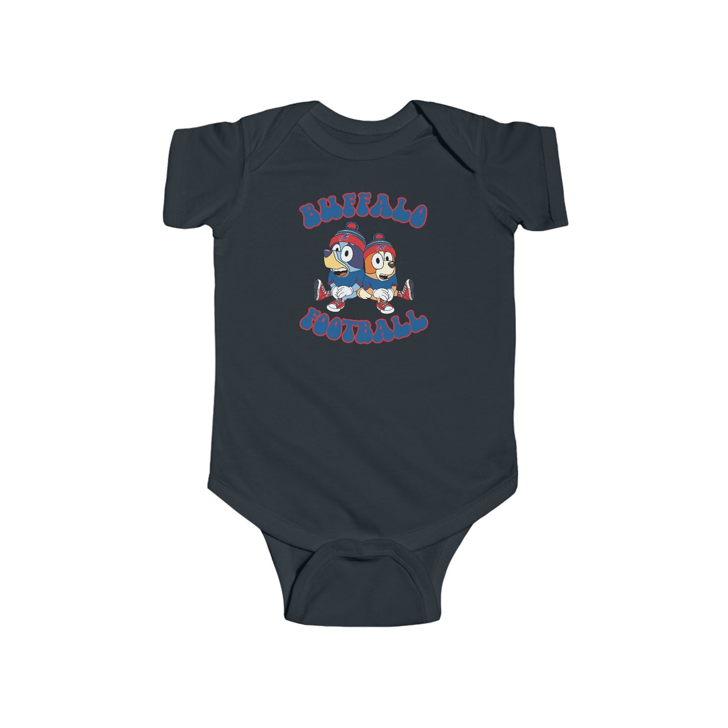 Infant Bluey & Bingo Design Bills Football - Inspired Onesie