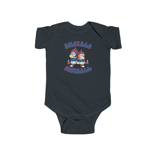 Infant Bluey & Bingo Design Bills Football - Inspired Onesie