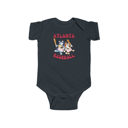 Toddler Bluey Design Atlanta Braves - Inspired Bodysuit