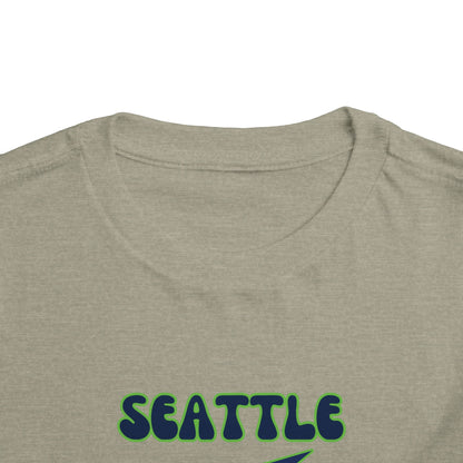 Toddler Bluey Design Seattle Seahawks Football -Inspired T-Shirt