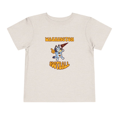 Toddler Bluey Design Washington Commanders Football -Inspired T-Shirt