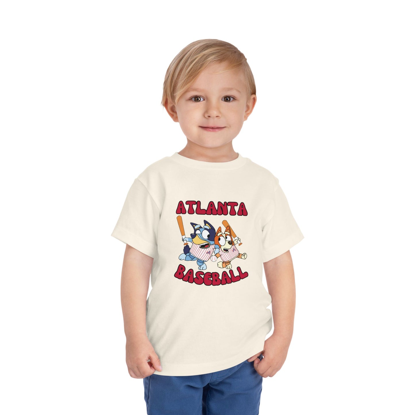 Toddler Bluey Design Atlanta Braves - Inspired T-Shirt