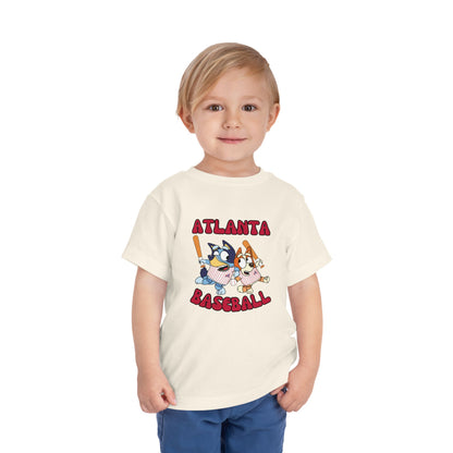 Toddler Bluey Design Atlanta Braves - Inspired T-Shirt