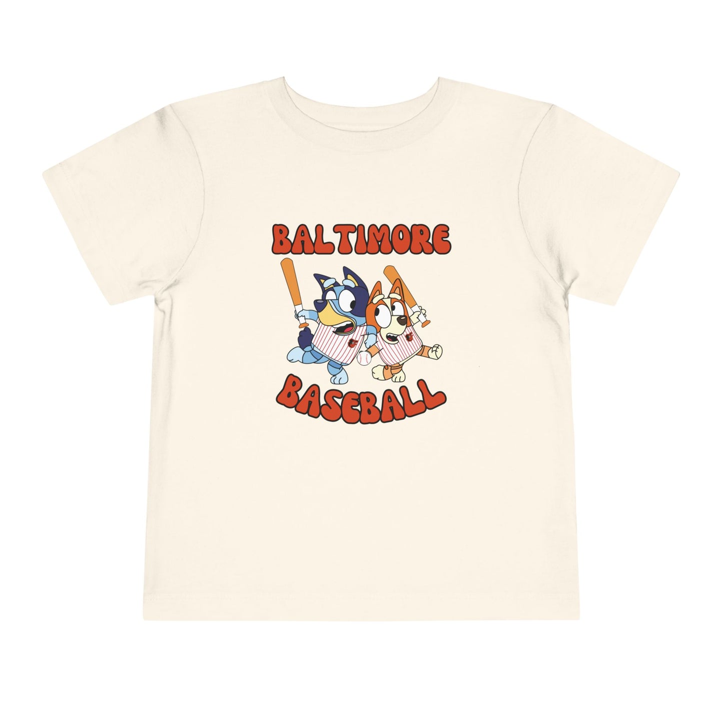 Toddler Bluey Design Baltimore Orioles - Inspired T-Shirt