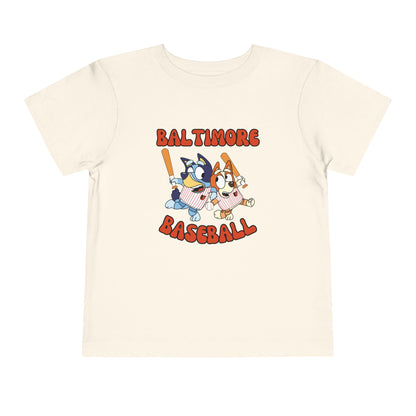 Toddler Bluey Design Baltimore Orioles - Inspired T-Shirt