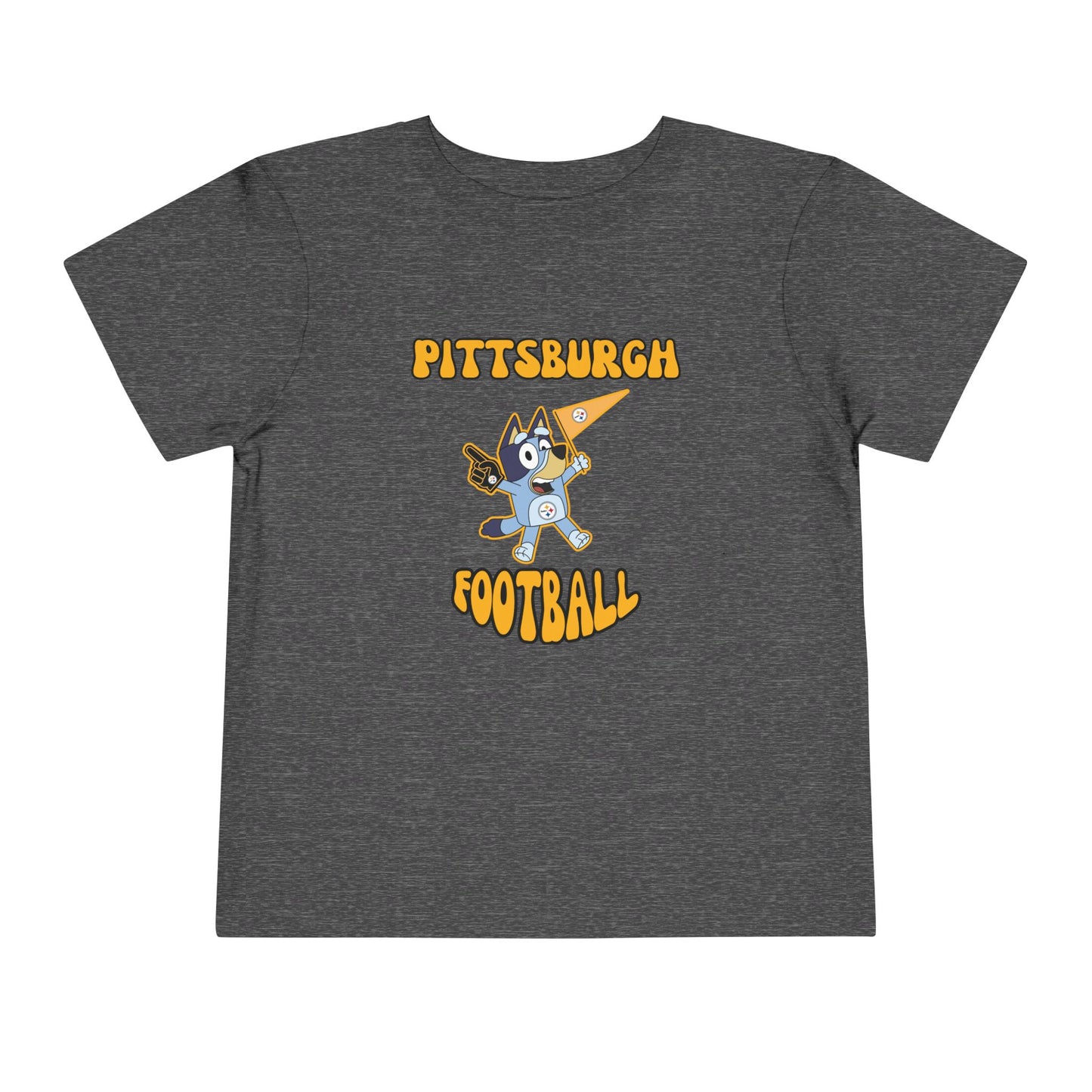 Toddler Bluey Design Pittsburgh Steelers Football -Inspired T-Shirt