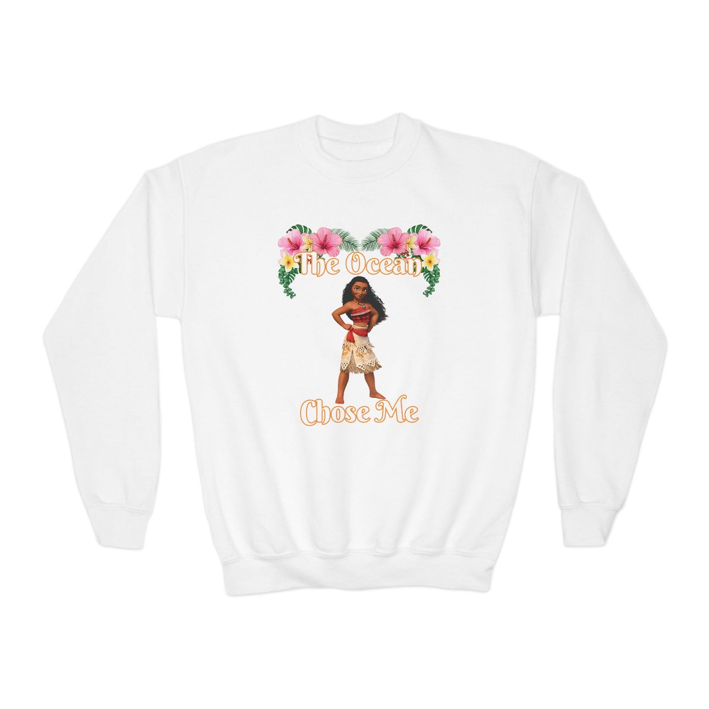 Moana Youth Crewneck Sweatshirt - The Ocean Chose Me