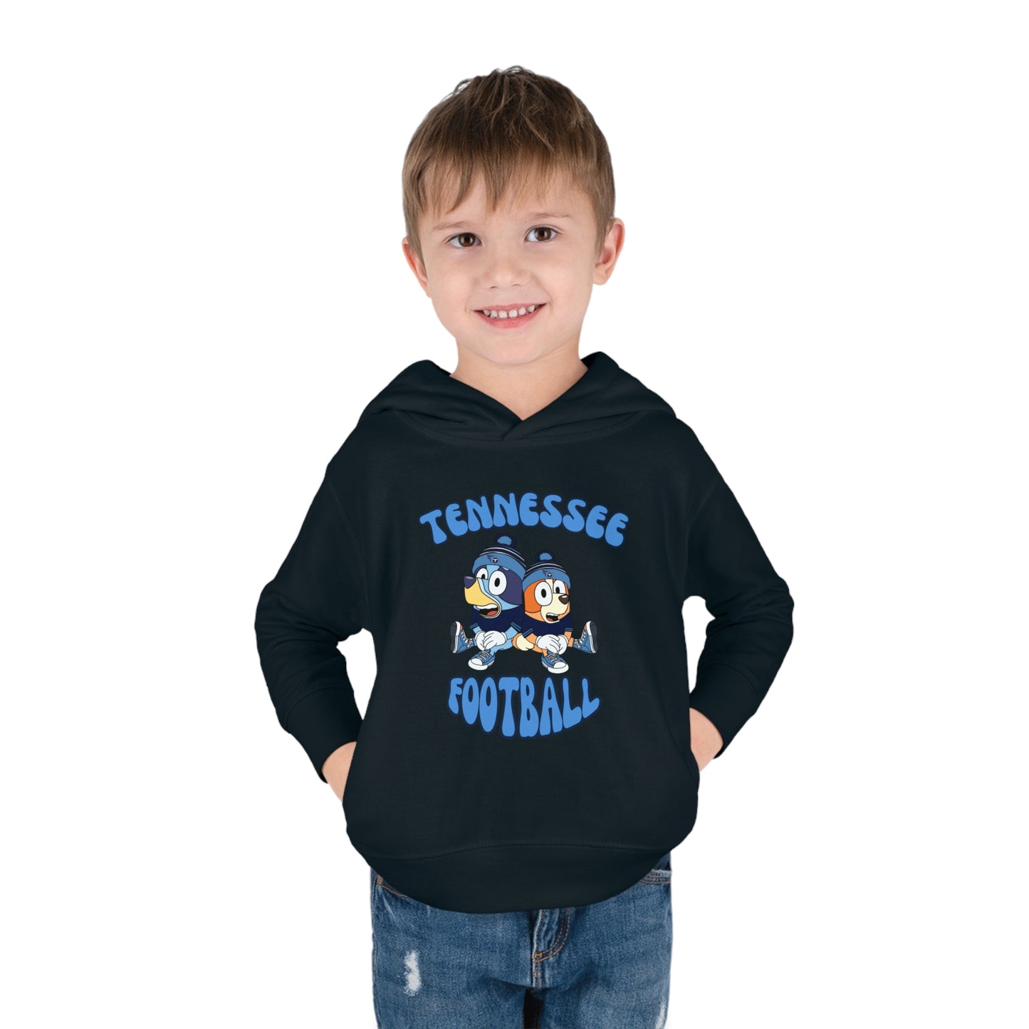 Toddler Bluey & Bingo Design Titans Football - Inspired Pullover Fleece Hoodie