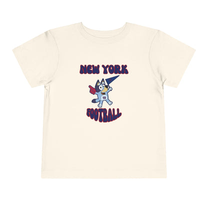 Toddler Bluey Design New York Giants Football -Inspired T-Shirt