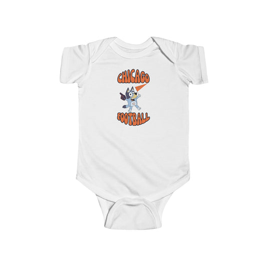 Infant Bluey Design Chicago Bears Football -Inspired Bodysuit