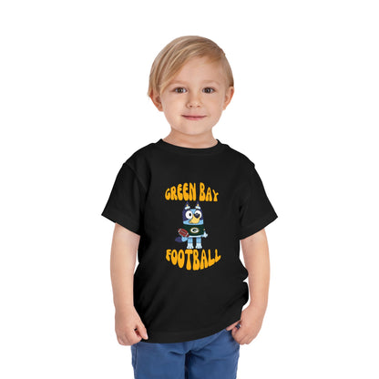 Toddler Bluey Green Bay Packers Football T-Shirt