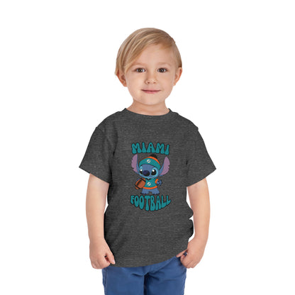 Toddler Stitch Design Dolphins Football - Inspired T-Shirt