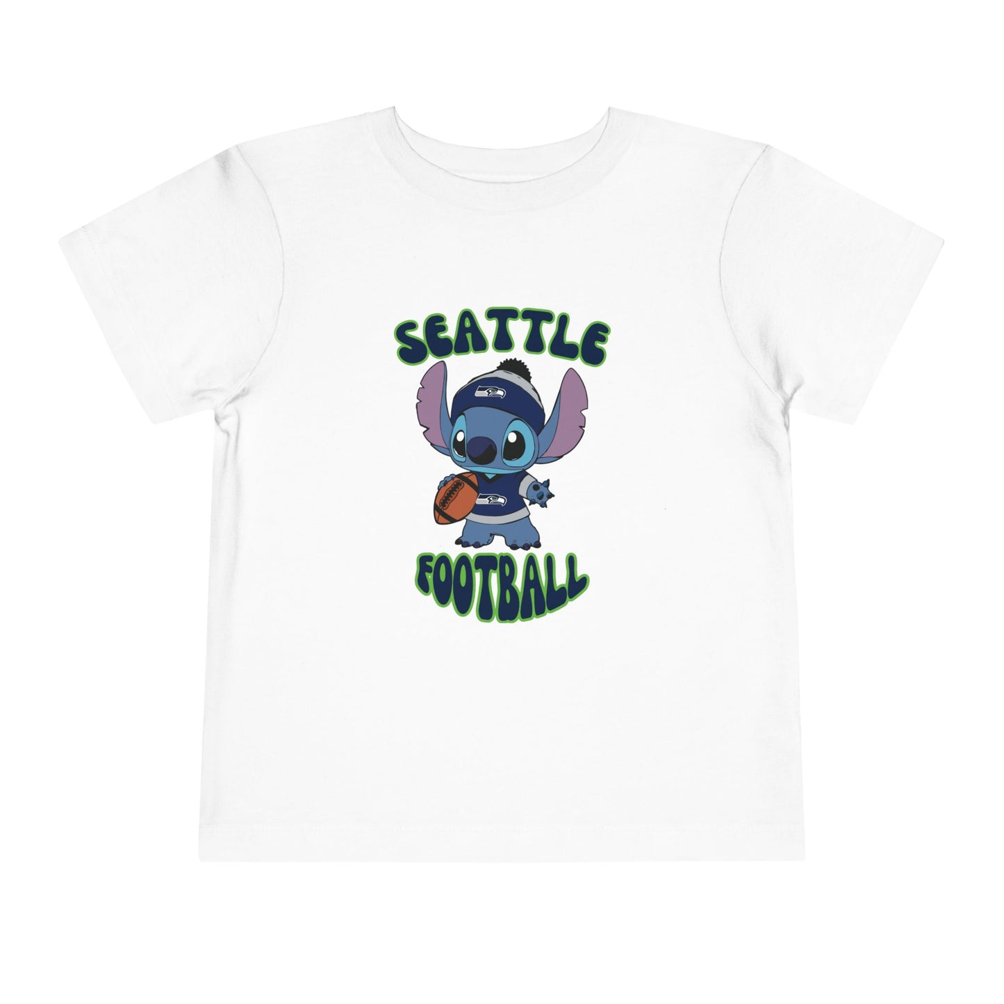 Toddler Stitch Design Seahawks Football - Inspired T-Shirt