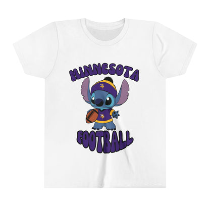 Youth Stitch Design Vikings Football - Inspired T-Shirt