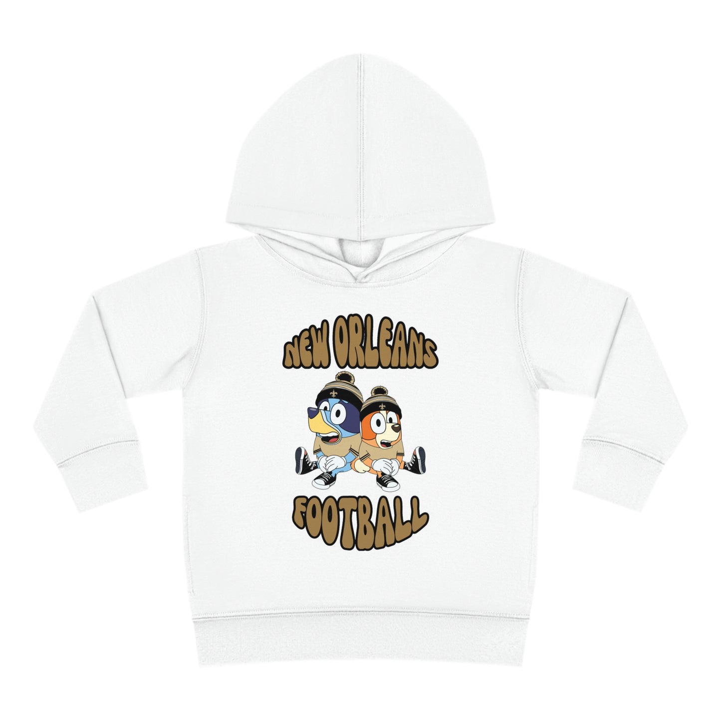 Toddler Bluey & Bingo Design Saints Football - Inspired Pullover Fleece Hoodie