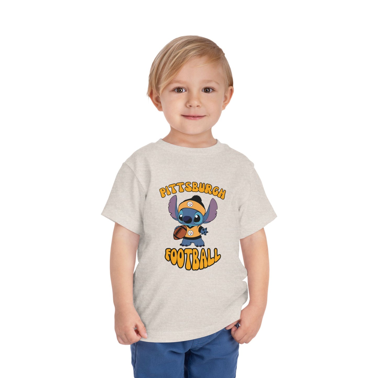 Toddler Stitch Design Steelers  Football - Inspired T-Shirt