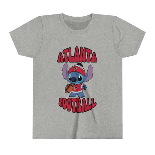 Youth Stitch Design Falcons Football - Inspired T-Shirt