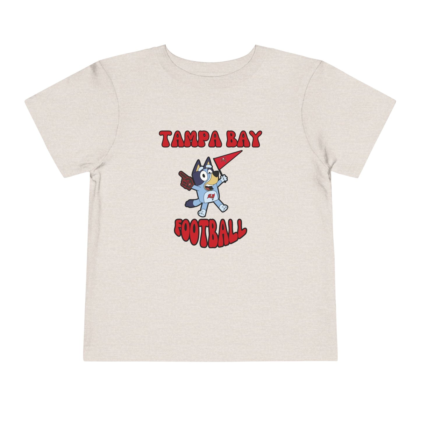 Toddler Bluey Design Tampa Bay Buccaneers Football -Inspired T-Shirt