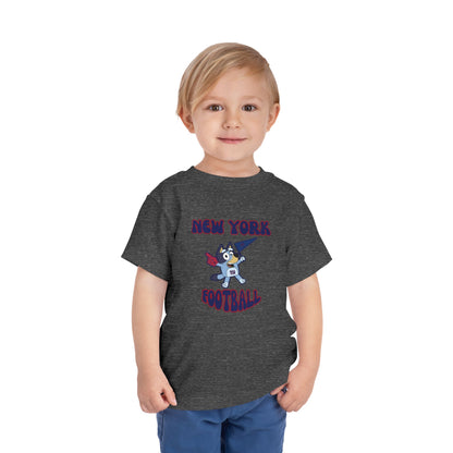 Toddler Bluey Design New York Giants Football -Inspired T-Shirt